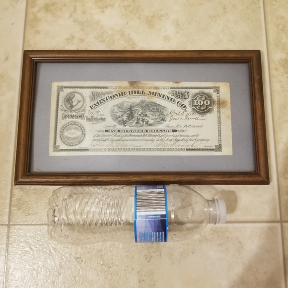 1892 Farncomb Hill Mining co. Colorado stock framed by Deck the walls - Picture 8 of 12